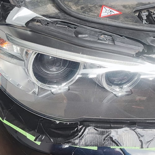 Smartrepair Scheinwerfer Vorher